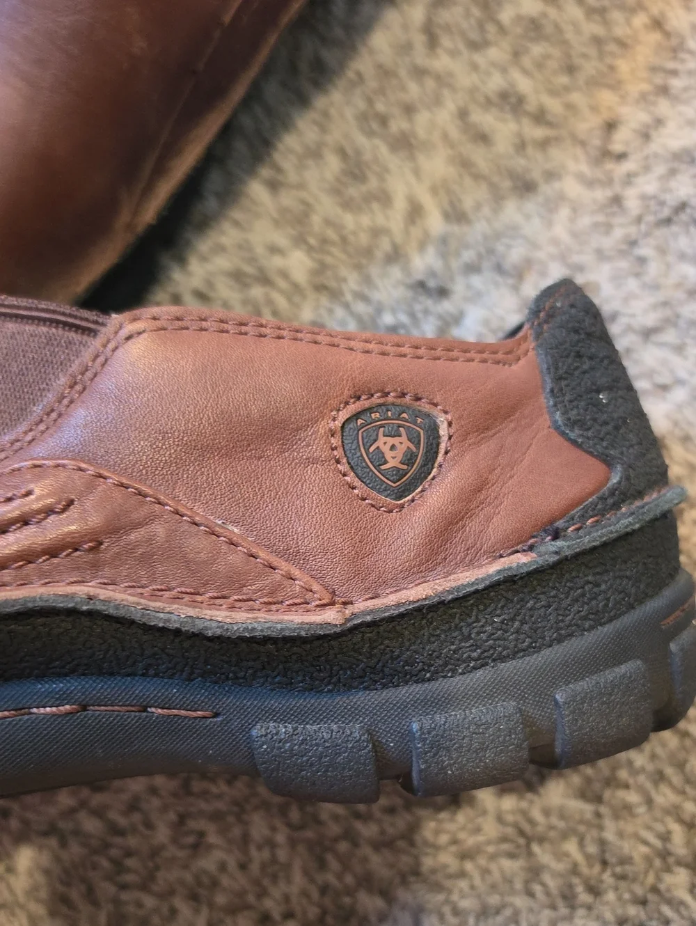 AWESOME ARIAT ATS NON SLIP BROWN LEATHER LOAFERS/SNEAKERS